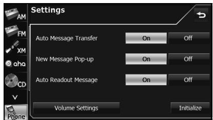 SUBARU BRZ (2017) - <Écran Message Settings (Options)> - 1