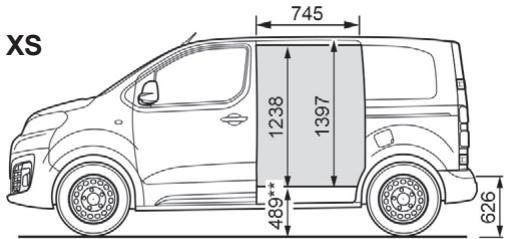 CITROEN Jumpy 3 (2016-2023) - Dimensions (en mm) - 9