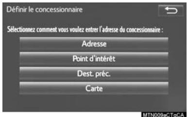 TOYOTA Rav4 (2016) - Définition de l'information sur le concessionnaire - 1