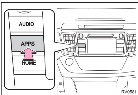 TOYOTA Rav4 (2016) - Appuyez sur le bouton "APPS". - 1