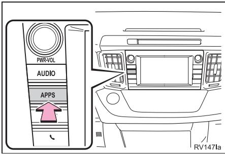 TOYOTA Rav4 (2016) - Appuyez sur le bouton "APPS". - 2