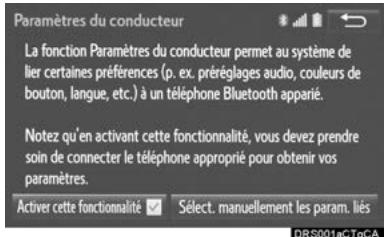 TOYOTA Rav4 (2016) - Selection manuelle des paramétres liés - 1