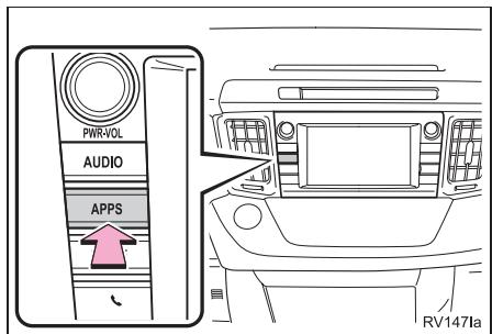 TOYOTA Rav4 (2016) - Appuyez sur le bouton "APPS". - 1
