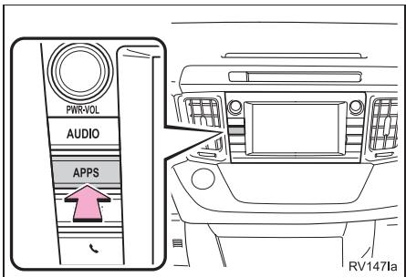 TOYOTA Rav4 (2016) - Appuyez sur le bouton "APPS". - 2