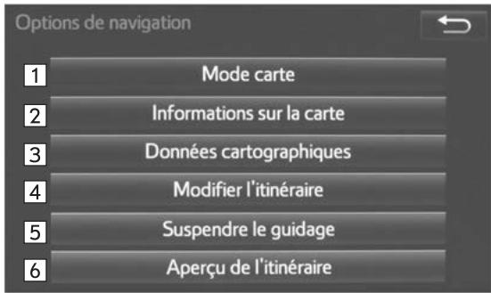 TOYOTA Rav4 (2016) - Écran des options de navigation - 1