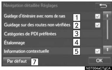TOYOTA Rav4 (2016) - Écrans des paramètres de navigation - 1