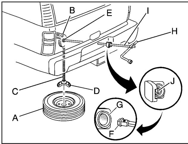 CHEVROLET Silverado (2006) - Dépose du pavé de secours et des outils - 1