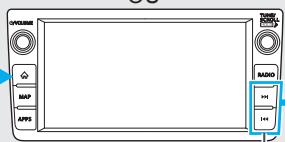 SUBARU BRZ (2020) - - Flux de fonctionnement: Présélection d'une station de radio - - 3