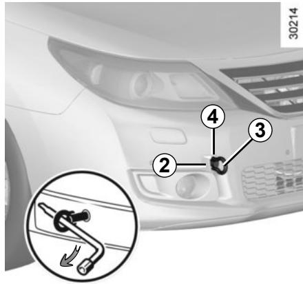 RENAULT Latitude Phase 2 (2013-2015) - Points de remorquage : précautions d'utilisation 1 - 1