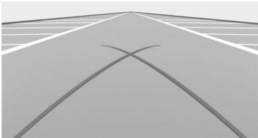 BMW M3 (2023) - Lignes des cercles de braquage - 1