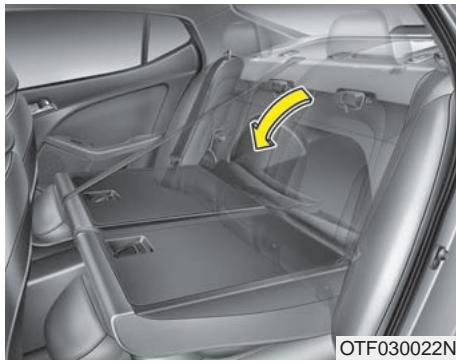 KIA Optima 2012 - Rabattre le dossier arriré : - 2