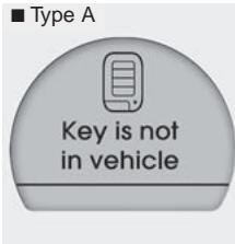 KIA Optima 2012 - Avertissements à l'ACL (si équipé) Key is not in vehicle (La clé n'est pas dans le vehicule) - 1