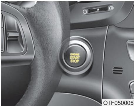 KIA Optima 2012 - BOUTON DE DÉMARRAGE/ARRÊT DU MOTEUR (SI ÉQUIPÉ) - 1
