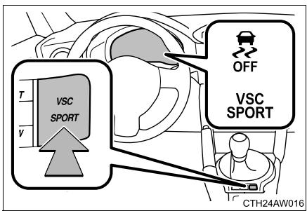 SUBARU BRZ (2016) - Mode SPORT du contrôle de stabilité du vehicule (VSC) - 1