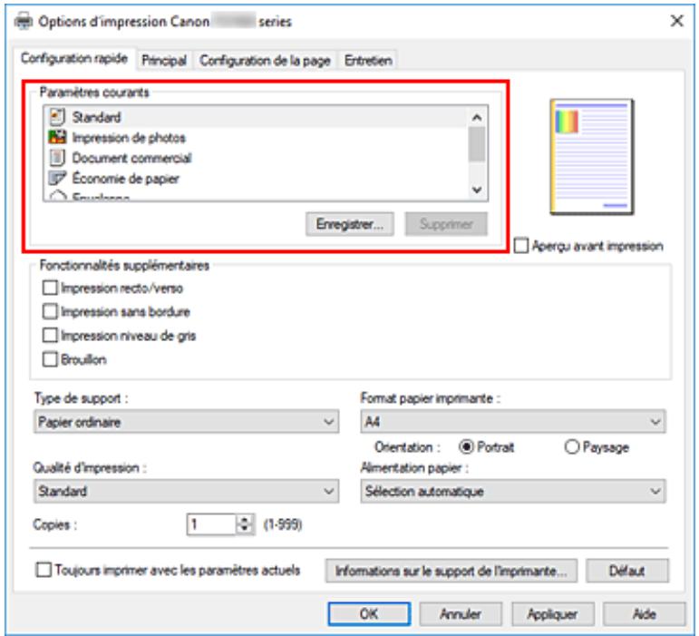 CANON TS7400series - Configuration d'impression élémentaire - 1