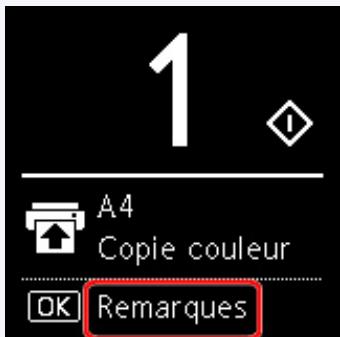CANON TS7400series - Remarque - 1