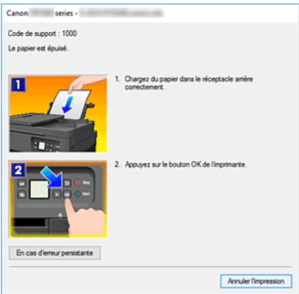 CANON TS7400series - Lorsque des erreurs se produisent - 1