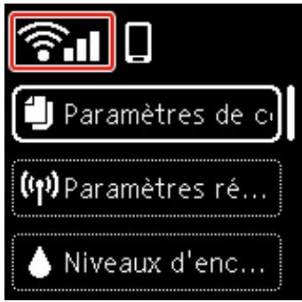 CANON TS7400series - Vérifier les paramètres Wi-Fi de l'imprimante - 2
