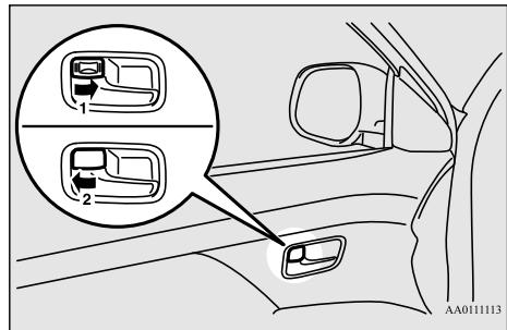 MITSUBISHI Outlander 3 Phase 3 (2018-2021) - Verrouillage ou déverrouillage de la porte depuis l'intérieur - 1