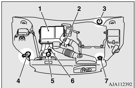 MITSUBISHI Outlander 3 Phase 3 (2018-2021) - Vue du compartment moteur - 1