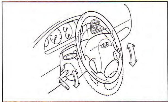 KIA Spectra (2000-2004) - Volant inclinable (si equipoí) - 1