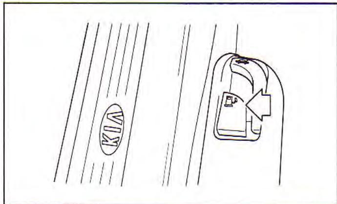 KIA Spectra (2000-2004) - Trappe du tuyau de replissage - 1