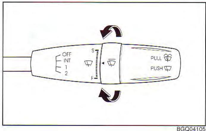 KIA Spectra (2000-2004) - Essue-glaces intermittents variables (selon I'equipement) - 1