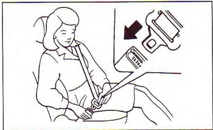 KIA Spectra (2000-2004) - Pour attacher la ceinture à baudrier avant : - 2
