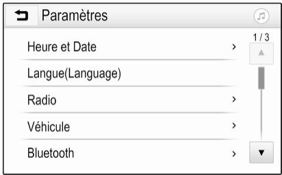OPEL Insigna B - 2 Phase 2 (2020-2025) Guide de l'infotainment - Paramètres - 1