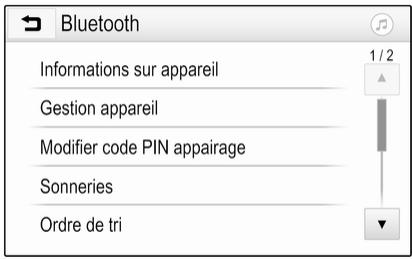 OPEL Insigna B - 2 Phase 2 (2020-2025) Guide de l'infotainment - Menu Bluetooth - 1