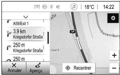 OPEL Insigna B - 2 Phase 2 (2020-2025) Guide de l'infotainment - Liste des virages - 1