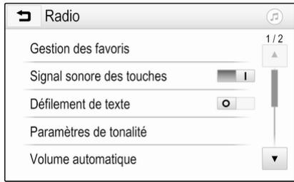 OPEL Insigna B - 2 Phase 2 (2020-2025) Guide de l'infotainment - Activation ou désactivation de la fonction de rétroaction tactile audible - 1