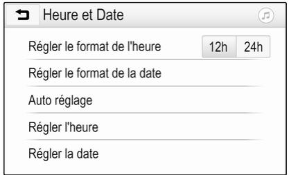 OPEL Insigna B - 2 Phase 2 (2020-2025) Guide de l'infotainment - Réglages de l'heure et de la date - 1