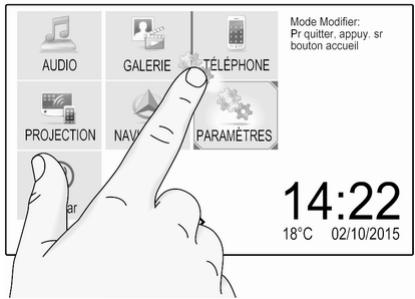 OPEL Insigna B - 2 Phase 2 (2020-2025) Guide de l'infotainment - Déplacement d'éléments sur l'écran d'accueil - 1