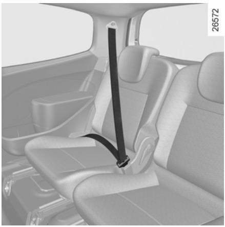 RENAULT Twingo 2 2008 - CEINTURES DE SÉCURITÉ ARRIÈRE - 1