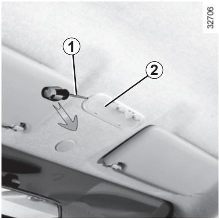 RENAULT Twingo 2 2008 - ÉCLAIRAGE INTÉRIEUR : remplacement des lampes (1/2) - 1