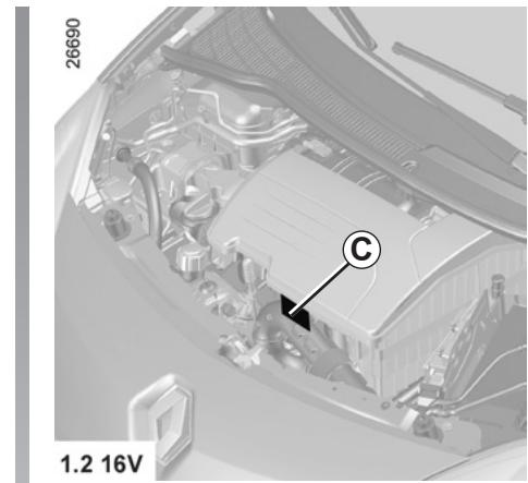 RENAULT Twingo 2 2008 - C - Plaque moteur ou étiquette moteur - 2