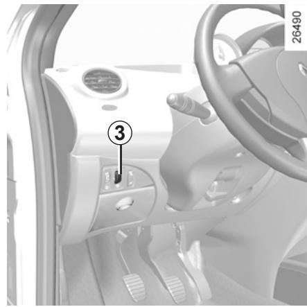 RENAULT Twingo 2 2009 - Pour régler l'intensité lumineuse du tableau de bord - 1