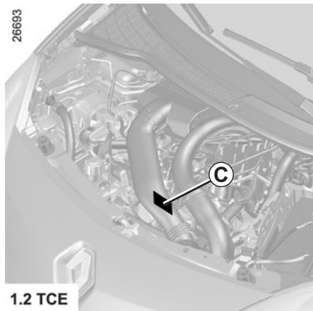 RENAULT Twingo 2 2009 - C - Plaque moteur ou étiquette moteur - 2