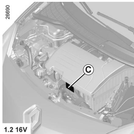 RENAULT Twingo 2 2009 - C - Plaque moteur ou étiquette moteur - 3