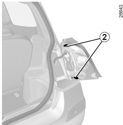 RENAULT Twingo 2 2009 - FEUX ARRÈRE : remplacement des lampes - 2