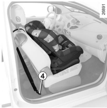 RENAULT Twingo 2 2009 - SECURITE ENFANTS :CHOIX de la fixation siège infant (3/3) - 2