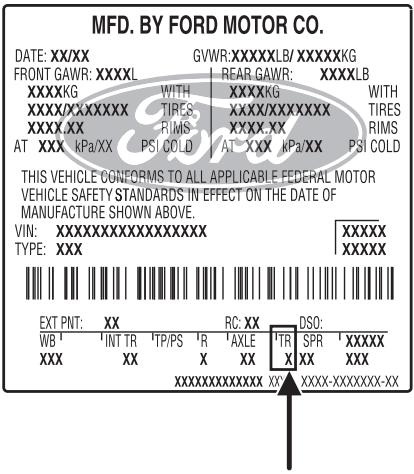 FORD Focus US 3 Phase 1 (2011-2014) - DÉSIGNATION DES CODES DE BOÎTE DE VITESSES - 1