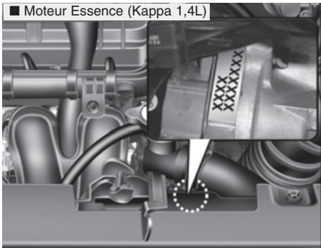 HYUNDAI Accent (2010-2018) - NUMÉRO DE MOTEUR - 1