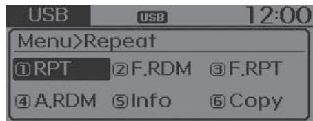 HYUNDAI Accent (2010-2018) - MENU : Mode CD MP3/USB - 2