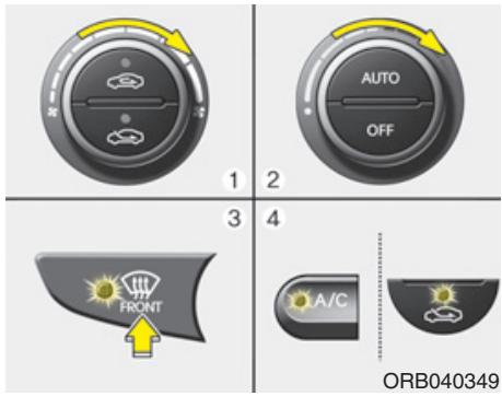 HYUNDAI Accent (2010-2018) - Pour dégivrer le pare-brise intérieur - 1