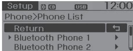 HYUNDAI Accent (2010-2018) - Phone List (Liste des téléphones) - 1