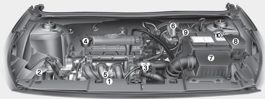 HYUNDAI Accent (2010-2018) - COMPARTIMENT MOTEUR - 1
