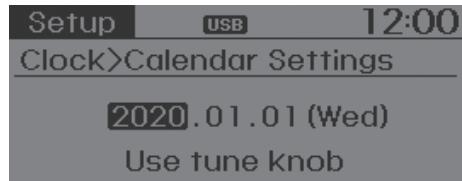 HYUNDAI Accent (2010-2018) - Calendar Settings (Paramètres du calendrier) - 1