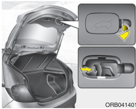 HYUNDAI Accent (2010-2018) - AVERTISSEMENT - Coffre à bagages - 1